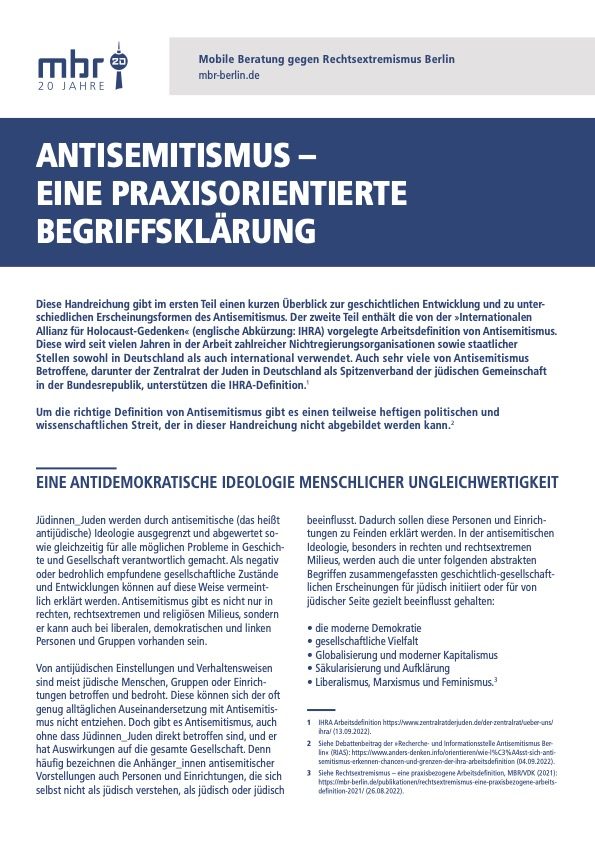 Titelbild einer Broschüre
