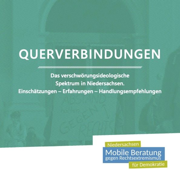 Titelbild einer Broschüre. Grüner Hintergrund mit weißer Schrift