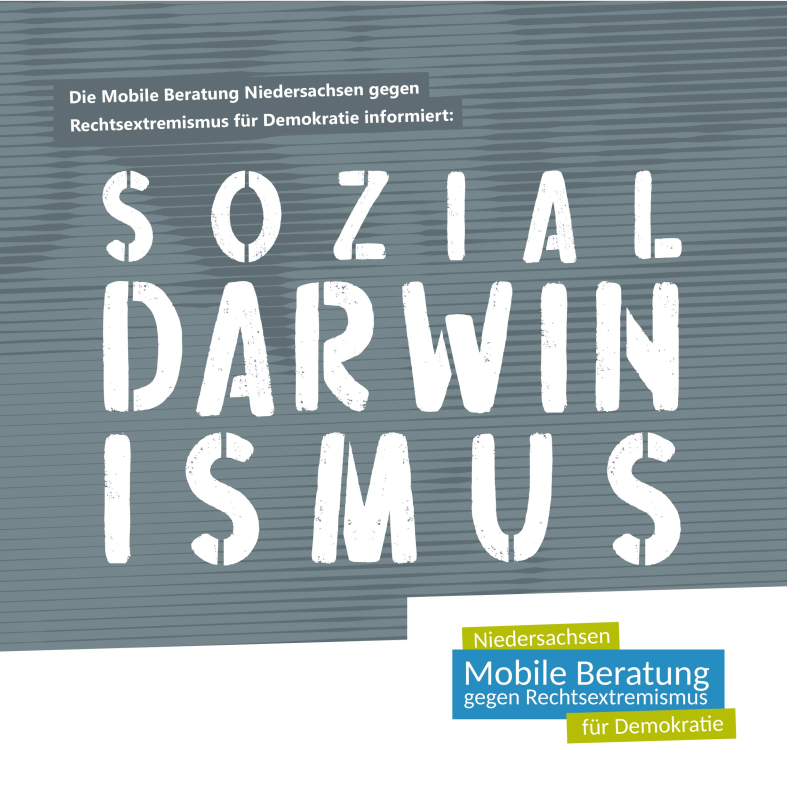 Cover des Flyers: Darauf steht Sozialdarwinismus